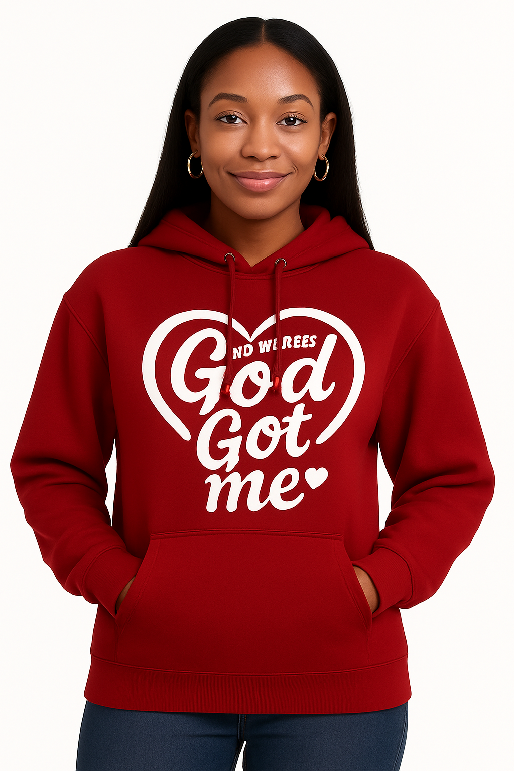 No Worries, God Got Me” Faith Hoodie – Comfort Meets Confidence